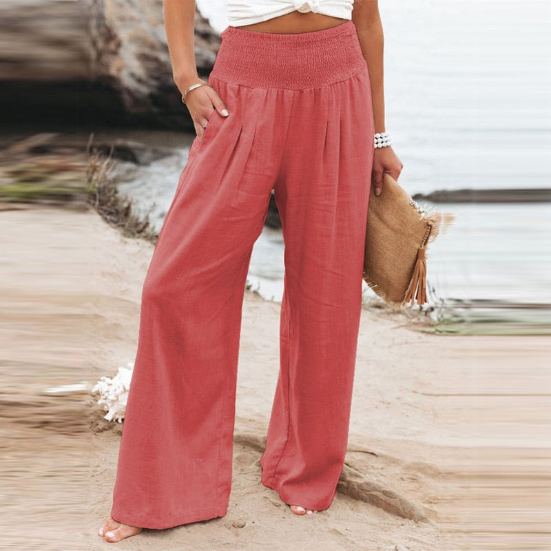 Boho Wide Leg Casual Pants - Top Boho