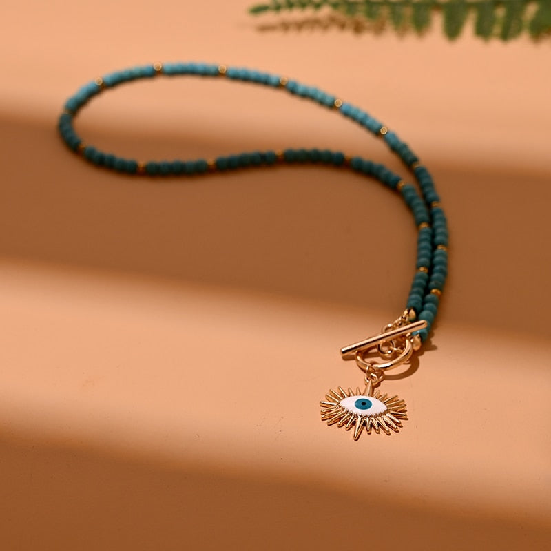 Evil Eyes Beaded Necklaces