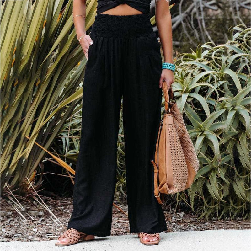 Boho Wide Leg Casual Pants - Top Boho