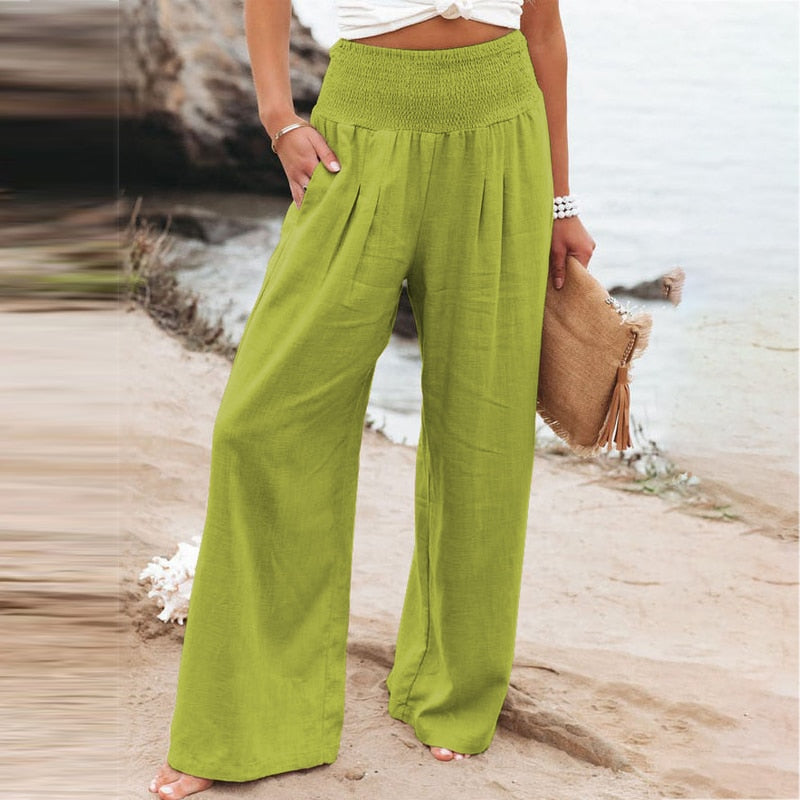 Boho Wide Leg Casual Pants - Top Boho