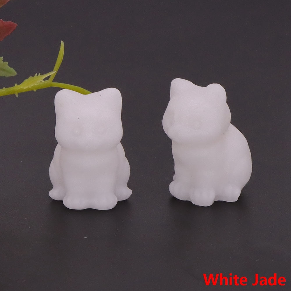 Healing Cat Crystal Stone Statue - Top Boho