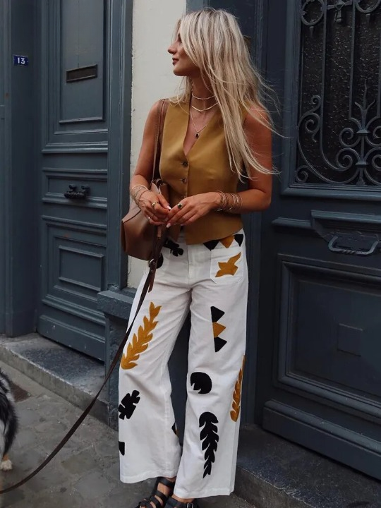 Boho High Waist Pattern Pants - Top Boho