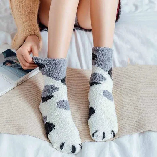 Paw Pattern Warm Socks - Top Boho