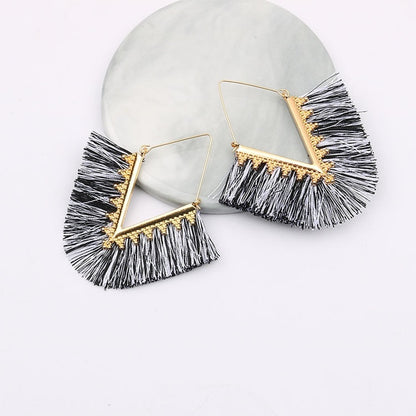 Boho Triangle Tassel Earrings - Top Boho