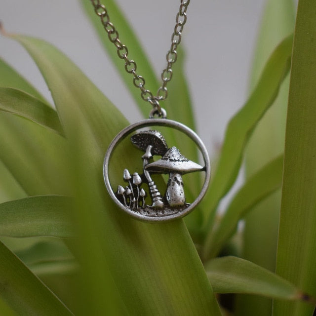 Mushroom Planet Pendant Necklace - Top Boho