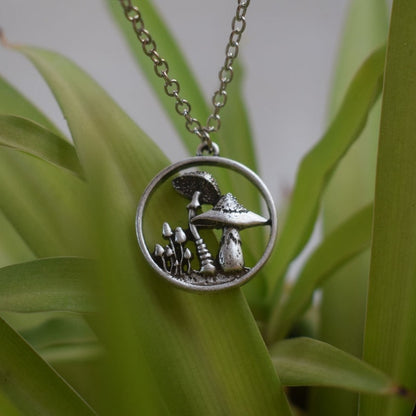 Mushroom Planet Pendant Necklace - Top Boho