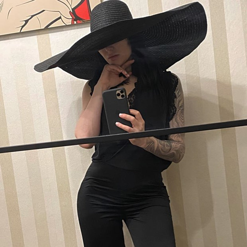 Foldable Women's Oversized Beach Hat - Top Boho