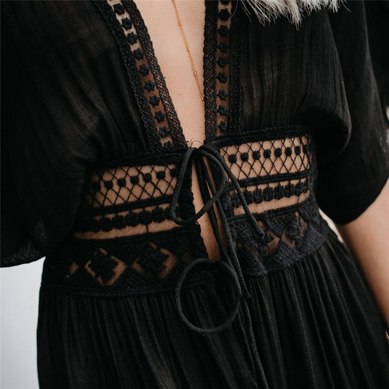 Bohemian Lace Beach Dress - Top Boho