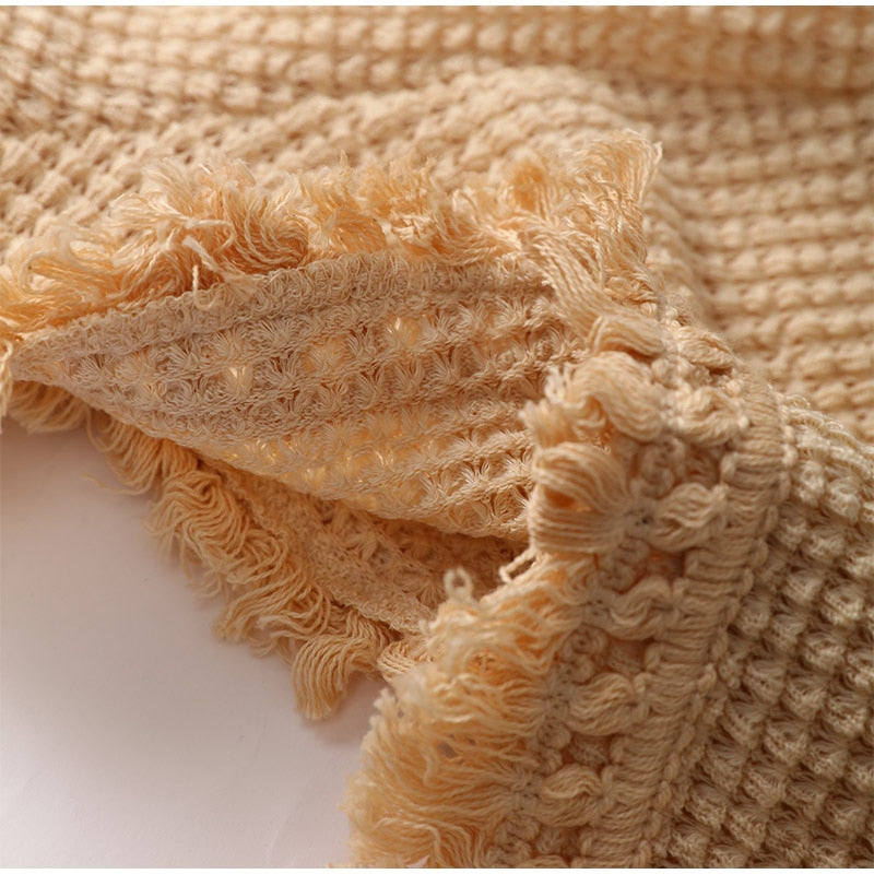 Two Piece Waffle Knit Loungewear Set