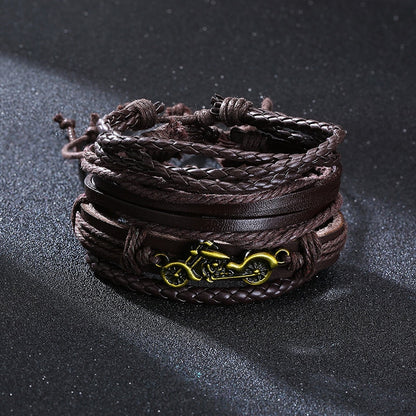 Boho Braided Wrap Leather Wristbands Set - Top Boho