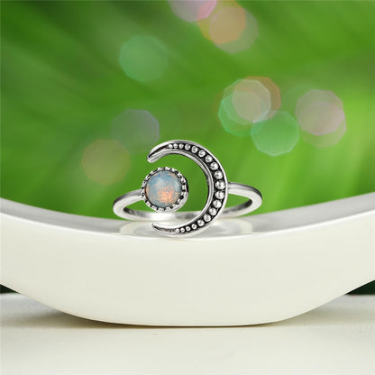 Boho Moonstone Vintage Ring