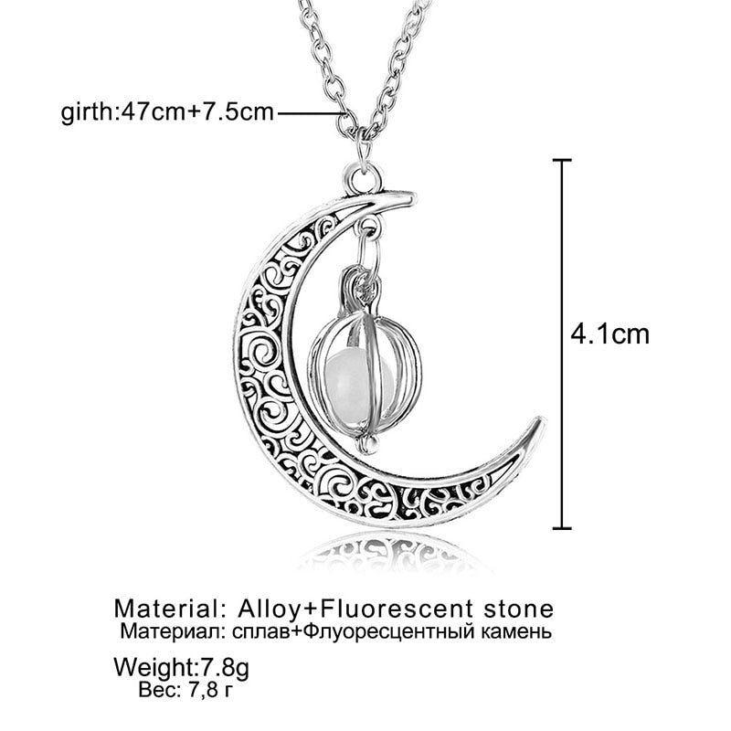 Boho Luminous Moon Necklace