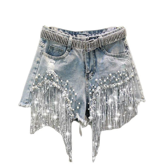 Tassel Denim Shorts - Top Boho