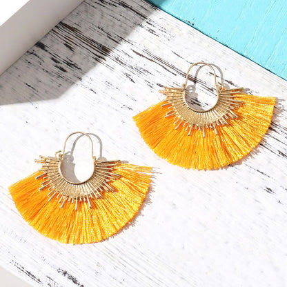 Boho Irregular Round Tassel Earrings - Top Boho