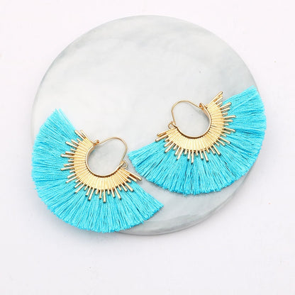 Boho Irregular Round Tassel Earrings - Top Boho