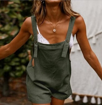 Loose Style Overall Shorts - Top Boho