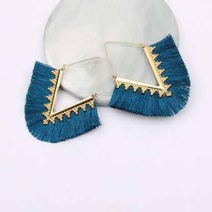 Boho Triangle Tassel Earrings - Top Boho