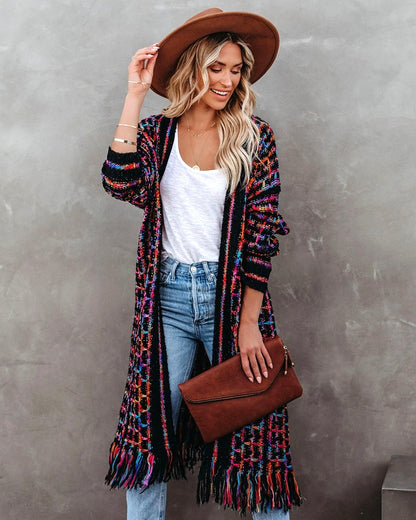 Bohemian Vintage Fringe Cardigan - Top Boho