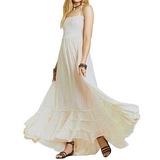 Boho Chic Long Backless Maxi Dress - Top Boho