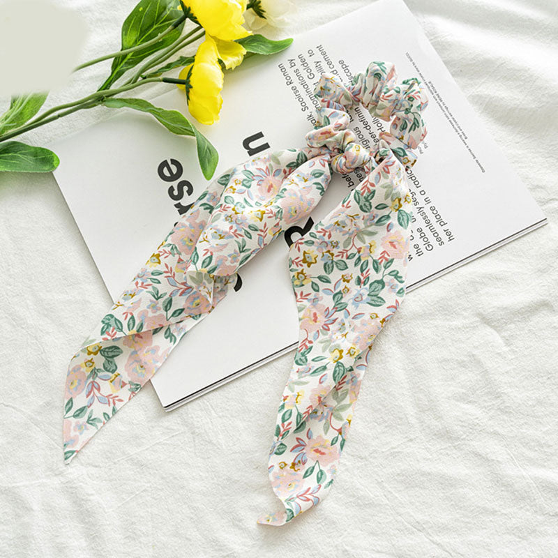Boho Chic Ribbon Hair Scrunchies
