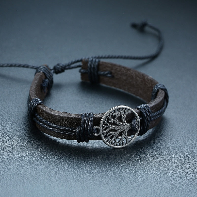 Boho Braided Wrap Leather Wristbands Set - Top Boho