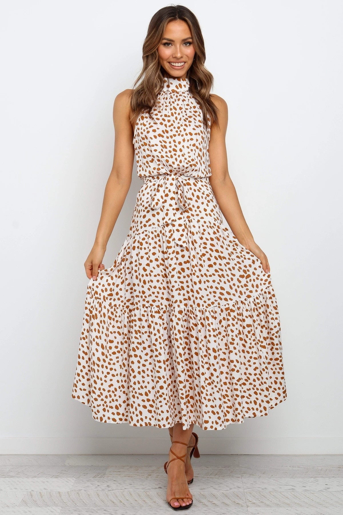Boho Chic Halter Maxi Dress - Top Boho