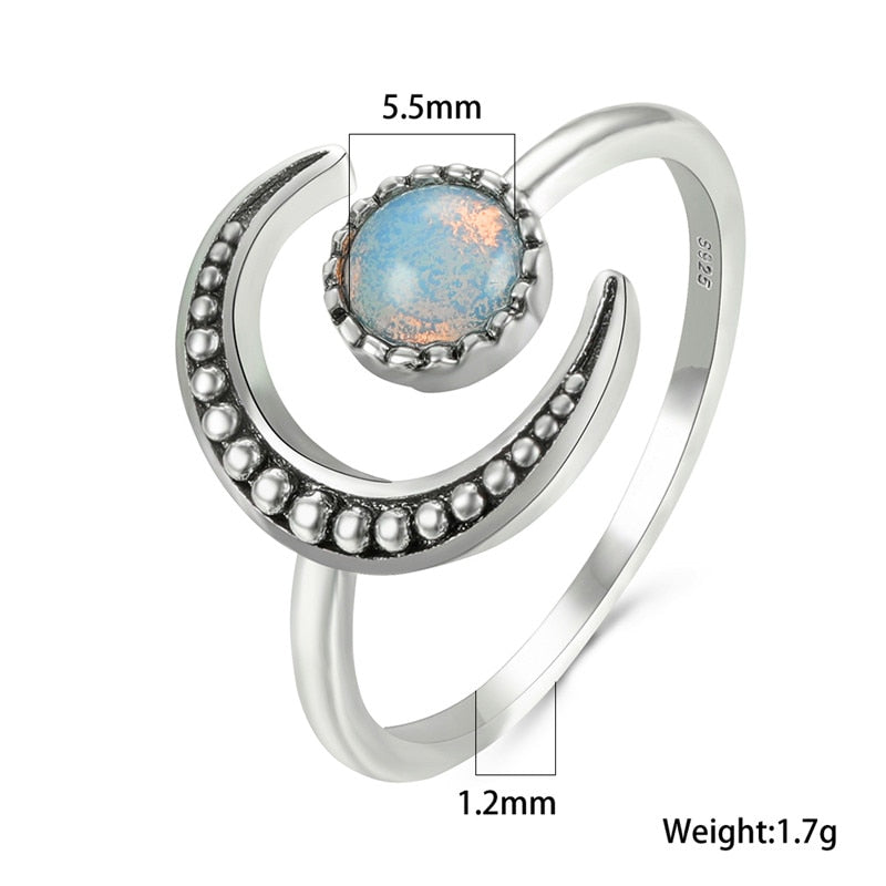 Boho Moonstone Vintage Ring