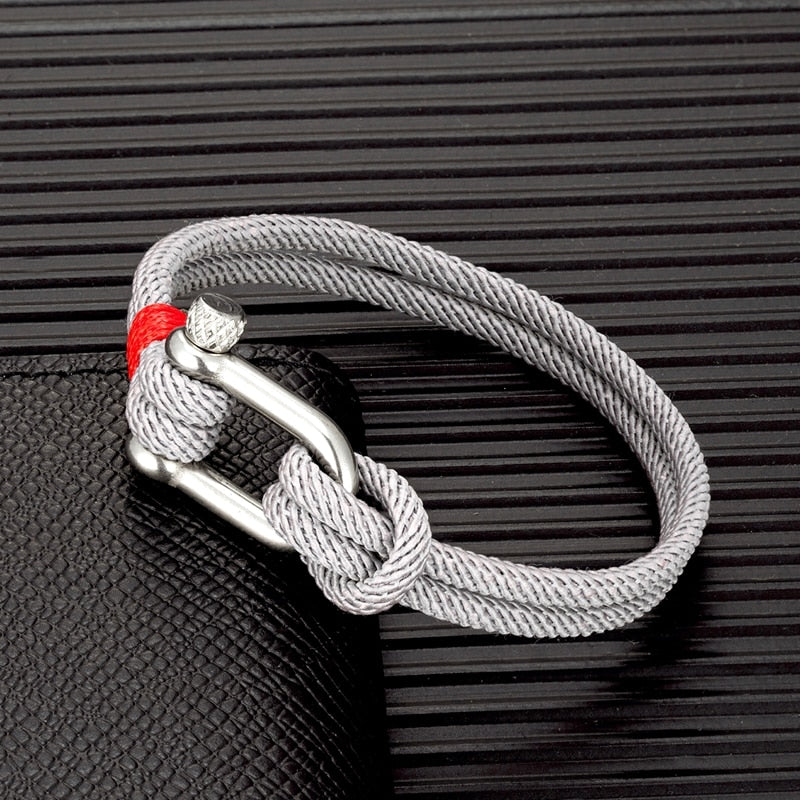 Shackle Clasp Rope Bracelet - Top Boho