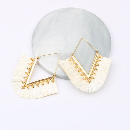 Boho Triangle Tassel Earrings - Top Boho