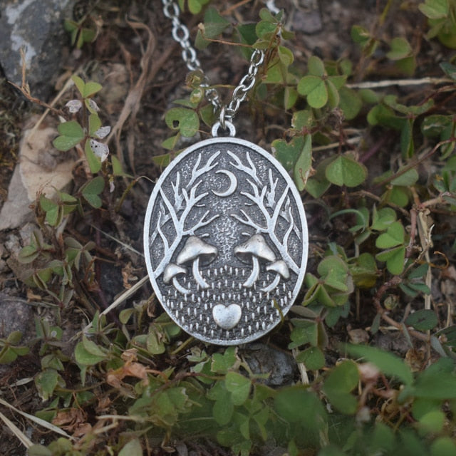 Mushroom Planet Pendant Necklace - Top Boho