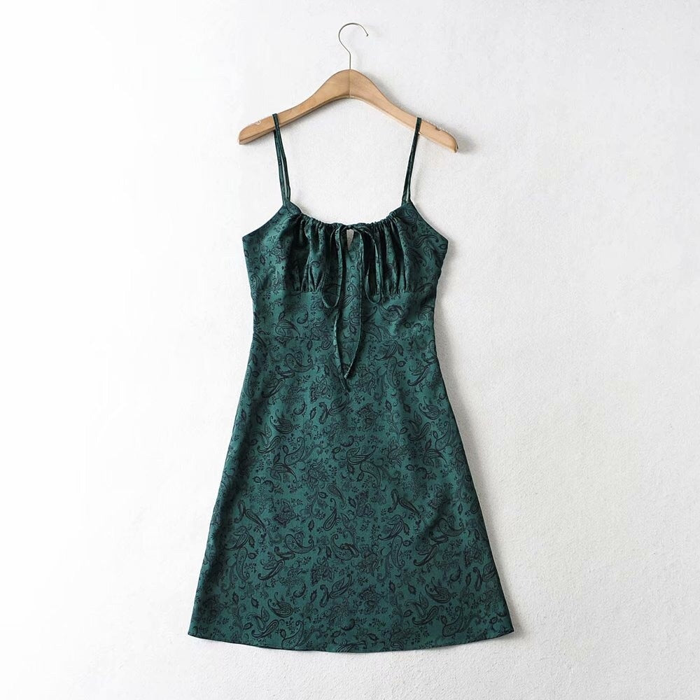 Boho Floral Print Sling Dress - Top Boho