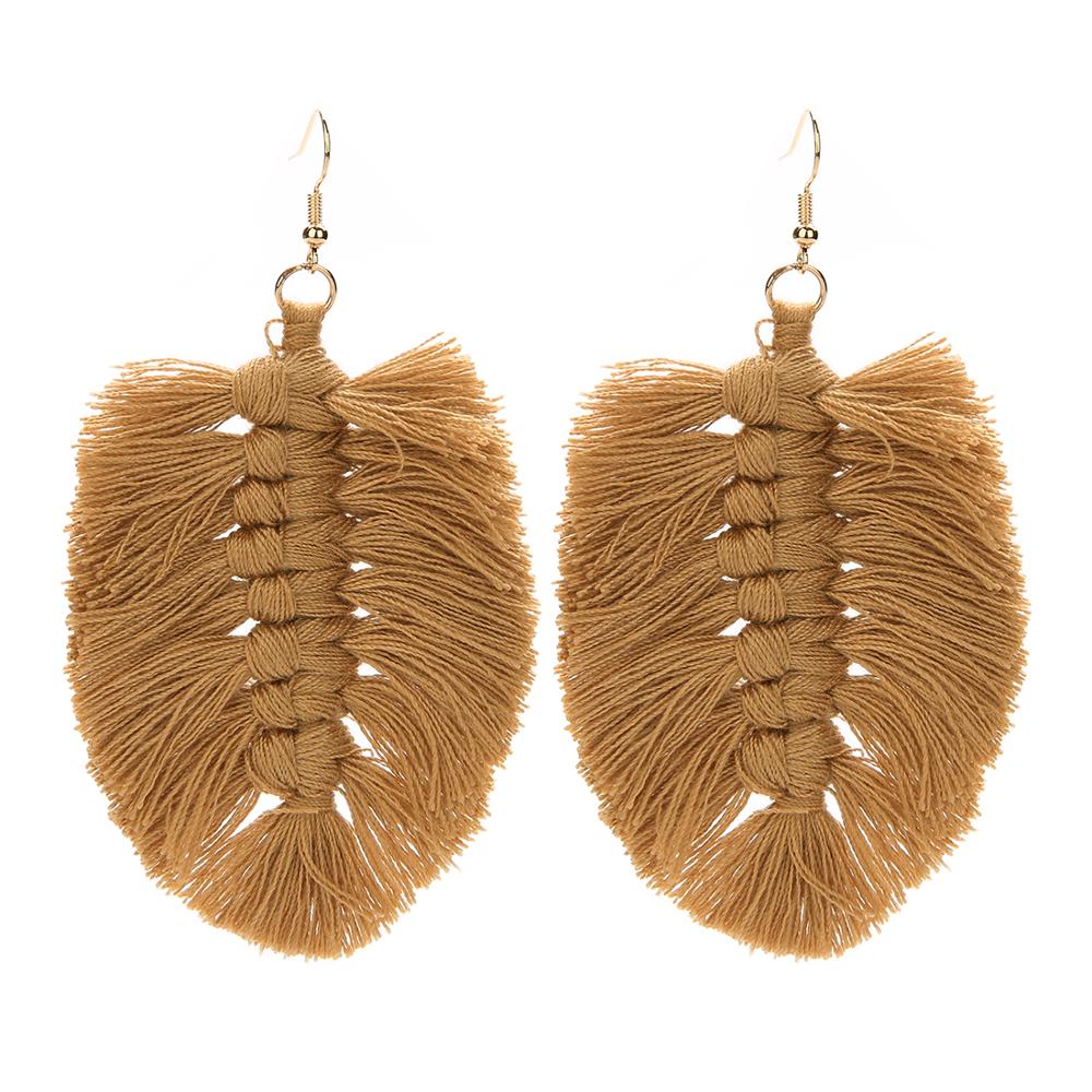 Boho Macrame Leaf Earrings - Top Boho