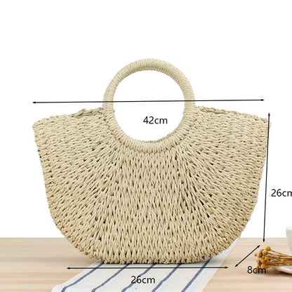 Handmade Woven Straw Beach Bags - Top Boho