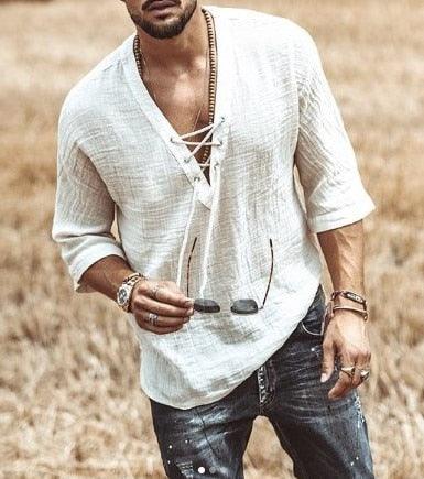 Boho Loose Linen Shirt - Top Boho