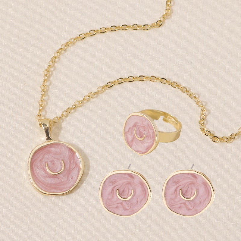 Moon Star Earrings, Rings & Necklace