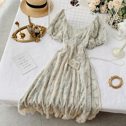 Boho Vintage Chiffon Maxi Dress - Top Boho