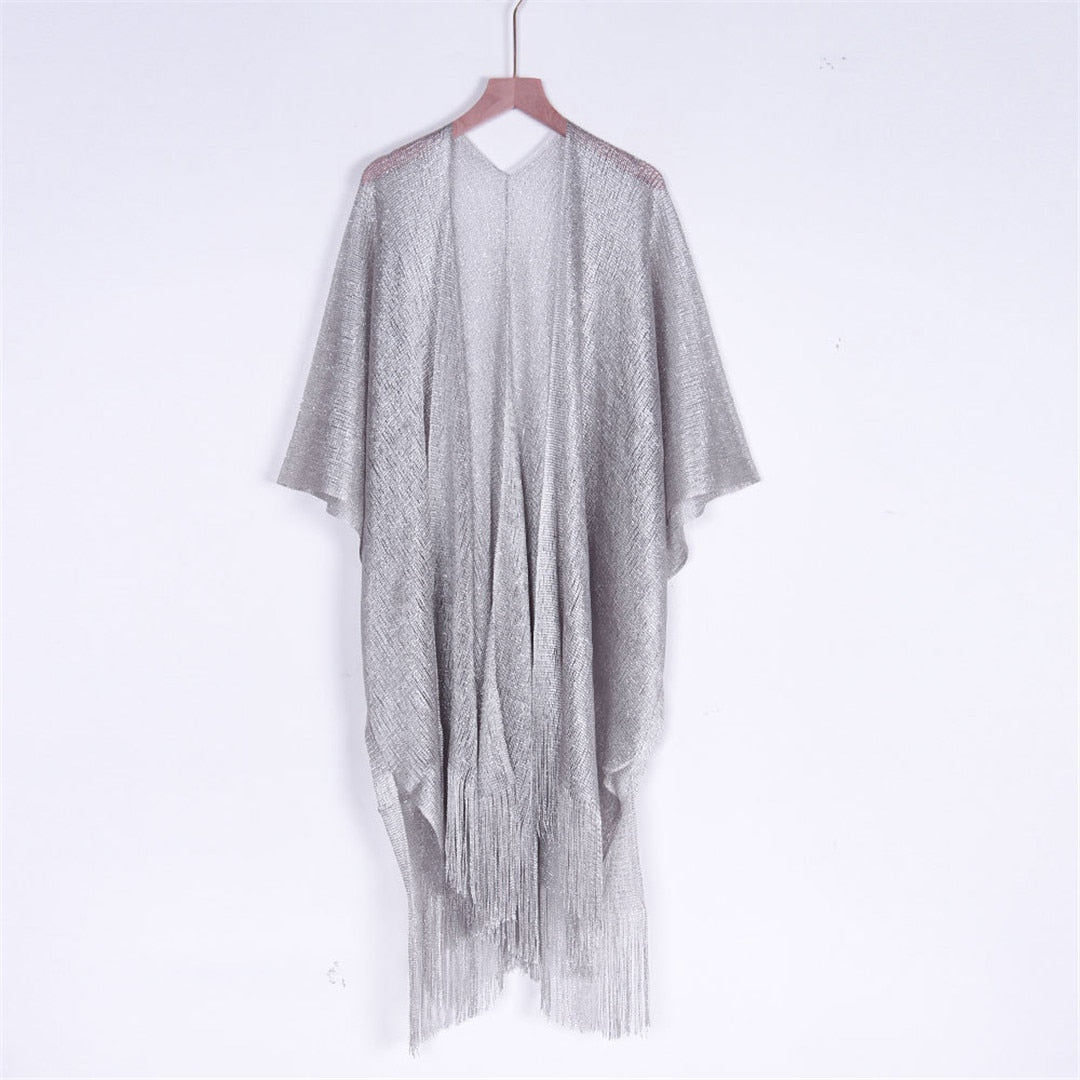 Sheer Knitted Boho Tunic Cover Up - Top Boho