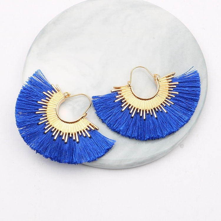 Boho Irregular Round Tassel Earrings - Top Boho