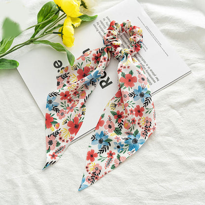 Boho Chic Ribbon Hair Scrunchies