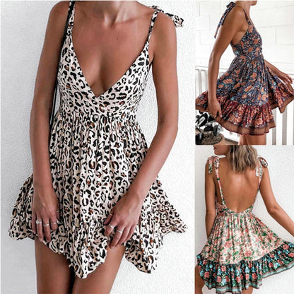 Bohemian Backless Mini Dress - Top Boho