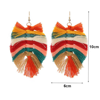 Boho Macrame Leaf Earrings - Top Boho