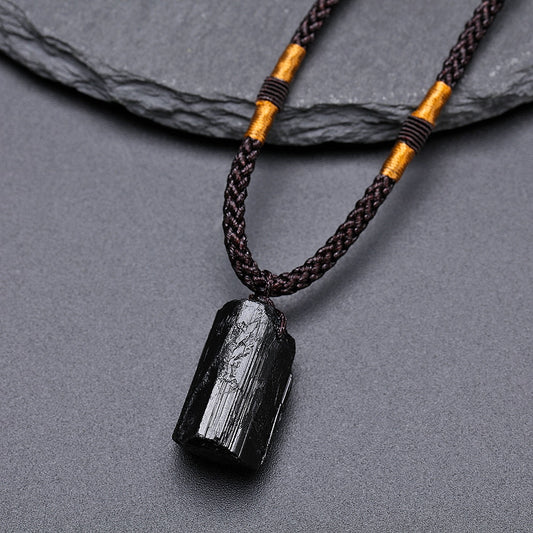 Black Tourmaline Healing Stone Necklace - Top Boho