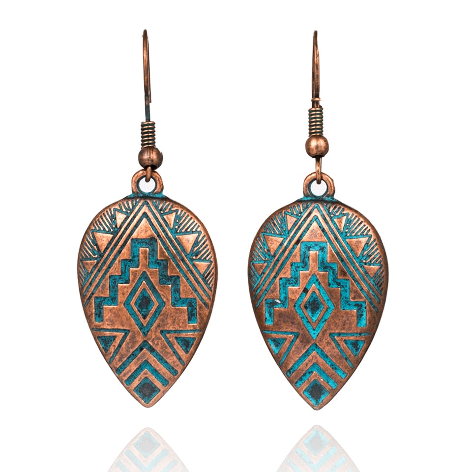 Ethnic Boho Water Drop Earrings