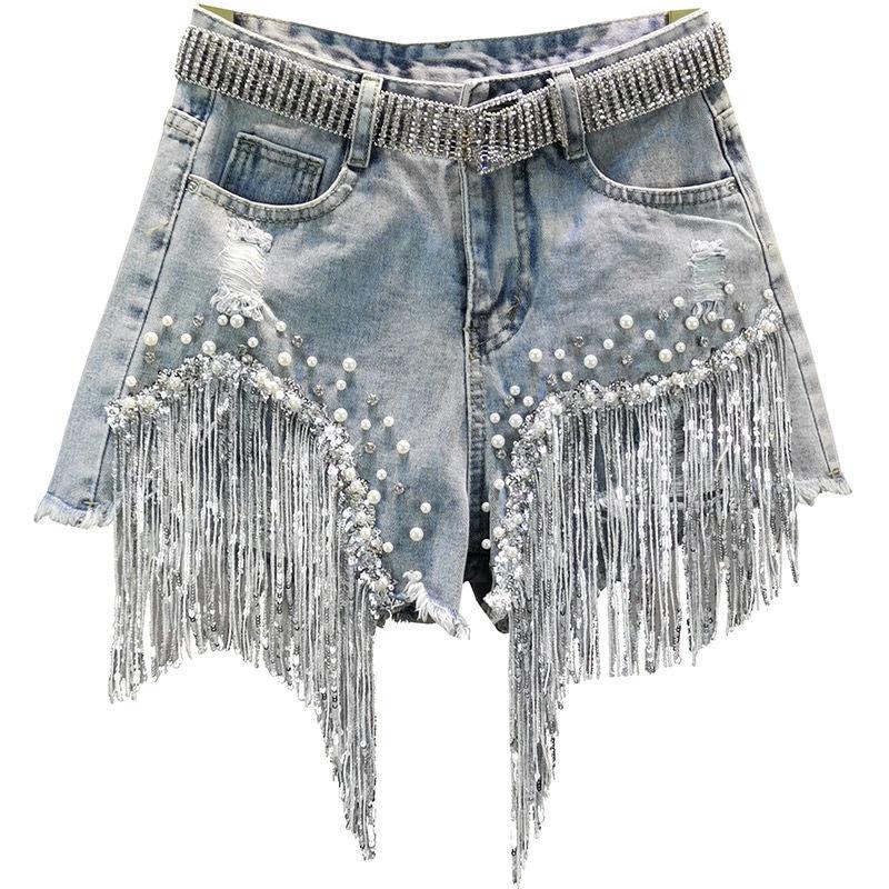 Tassel Denim Shorts - Top Boho