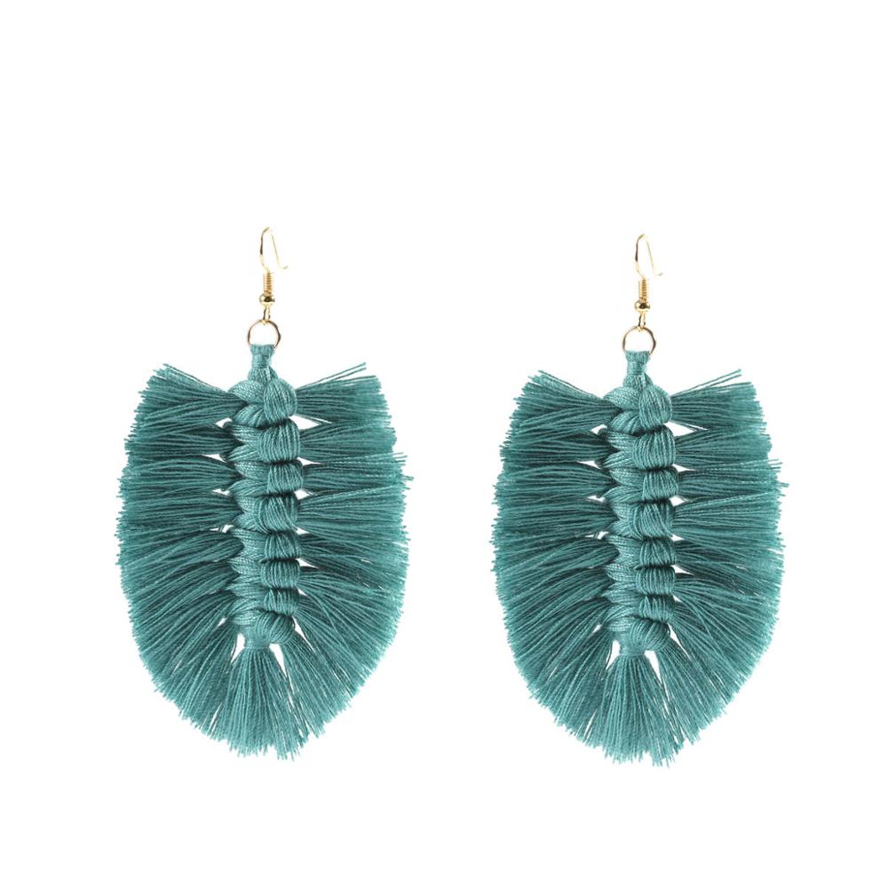 Boho Macrame Leaf Earrings - Top Boho