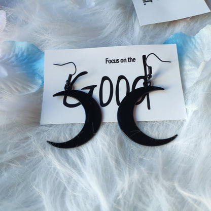 Boho Moon Crescent Drop Earring