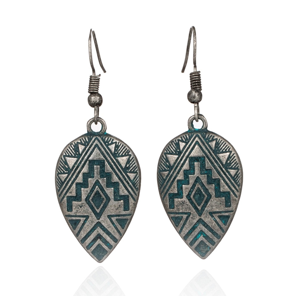 Ethnic Boho Water Drop Earrings