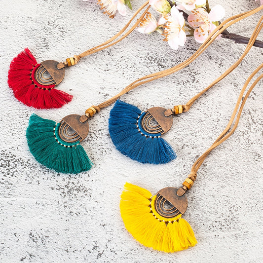 Boho Charm Tassel Pendant Necklace - Top Boho