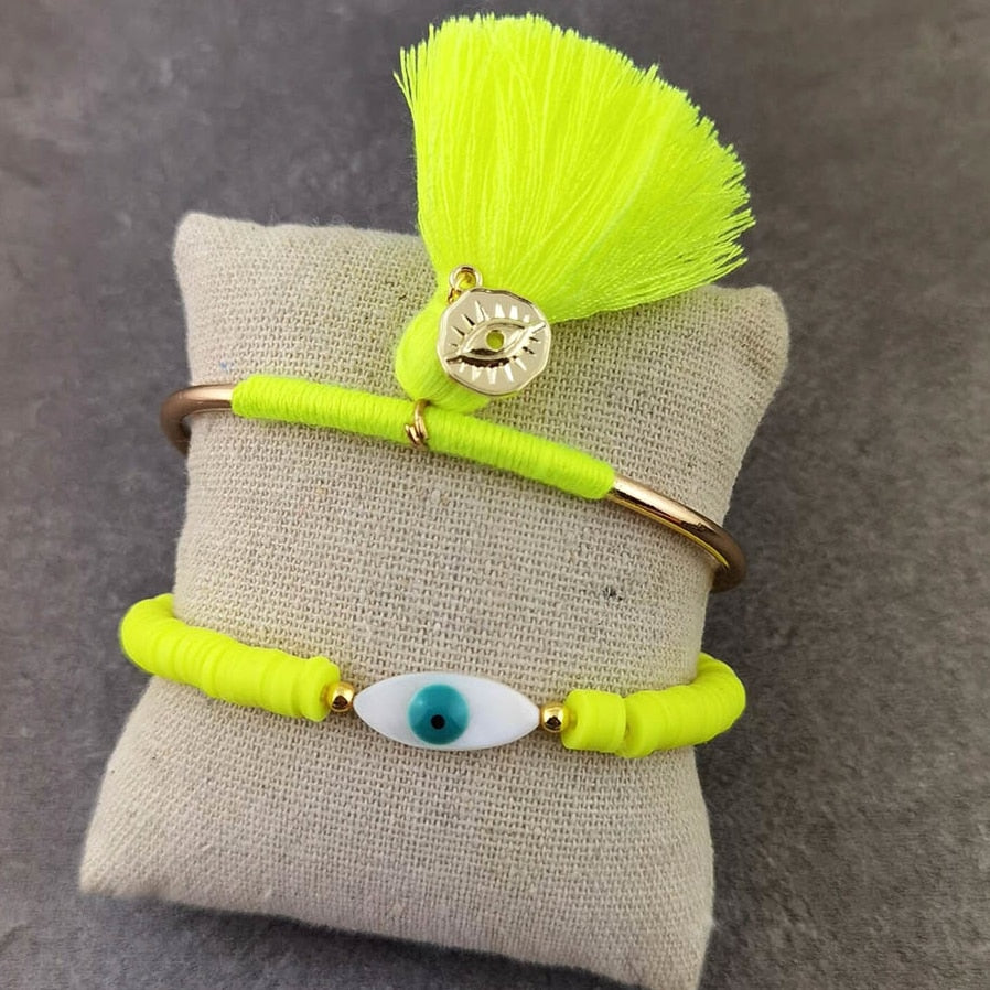 Boho Evil Eye with Tassel Bracelets - Top Boho