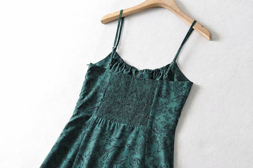 Boho Floral Print Sling Dress - Top Boho